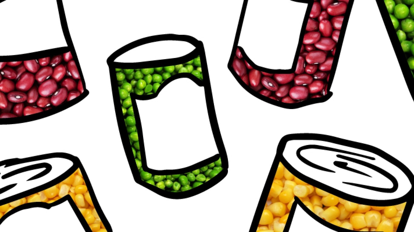 dibujos de comida enlatada