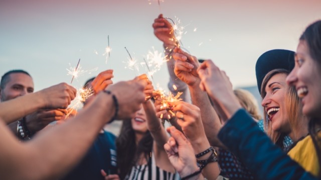 people celebrating