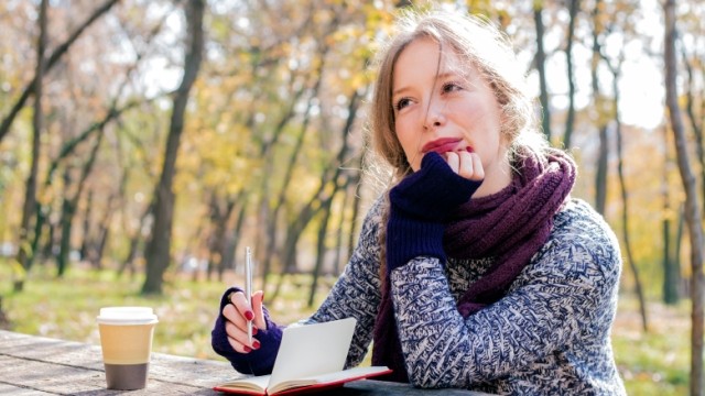 woman journaling