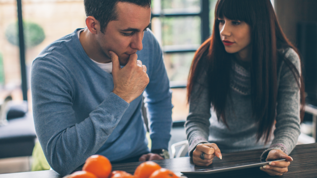 Couple having a serious discussion