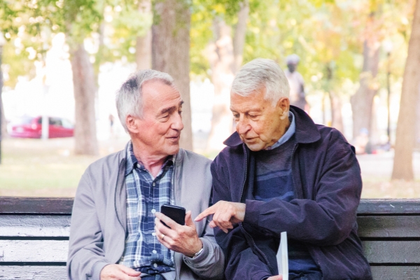 people on bench