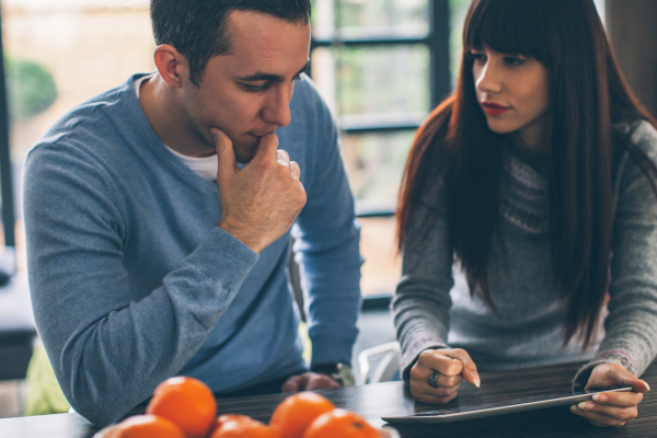 Couple having a serious discussion