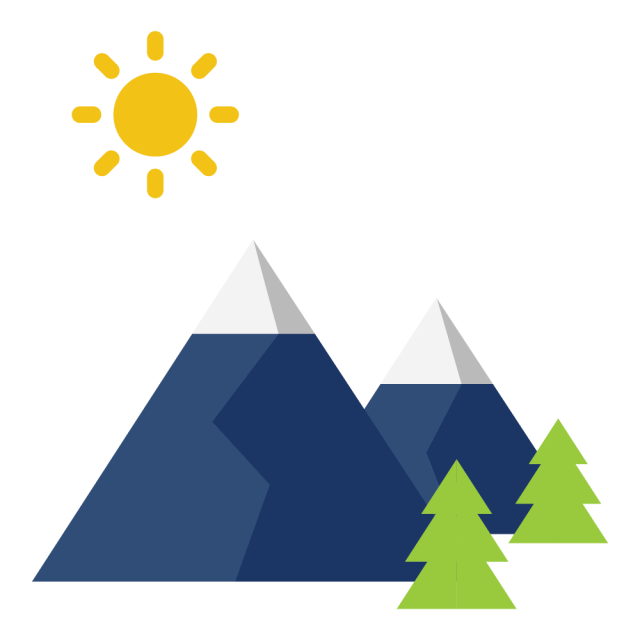 icono de montañas