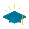 Ilustración de una gorra de graduación